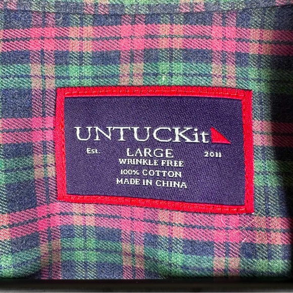Untuckit Ropiteau 100% Cotton Wrinkle Free Long Sleeve Button Down Shirt XL EUC - Picture 2 of 7